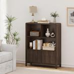 Dressoir Lukkodso walnootkleurig 103x80x28 cm [en.casa], Huis en Inrichting, Kasten | Dressoirs, Verzenden, Nieuw