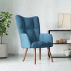 Blauwe Relaxstoel Fluweel - Comfortabel! Retourdeal, Huis en Inrichting, Stoelen, Ophalen of Verzenden, Nieuw, Blauw