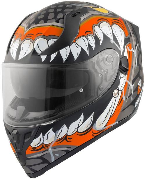 Bogotto V128 Naga Mat Zwart Oranje Integraalhelm, Motoren, Kleding | Motorhelmen, Integraalhelm, Heren, XXL, Nieuw met kaartje