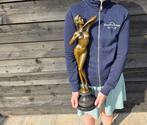 Beeld, Large Bronze Lady in Bikini - 58 cm - Brons, Marmer