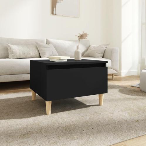 vidaXL Bijzettafel 50x46x35 cm bewerkt hout zwart, Huis en Inrichting, Tafels | Bijzettafels, Nieuw, Verzenden