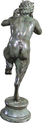 sculptuur, Fauno con piffero - 71 cm - Brons, Antiek en Kunst, Antiek | Keramiek en Aardewerk