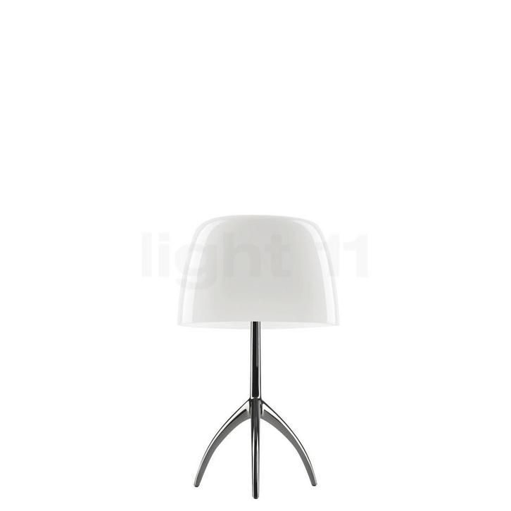 Foscarini Lumiere Tafellamp piccola, aluminium/wit - met dim, Huis en Inrichting, Lampen | Tafellampen, Nieuw, Verzenden