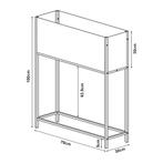 [en.casa] Plantenstandaard Porsgrunn 100x70x30 cm zwart, Tuin en Terras, Bloembakken en Plantenbakken, Verzenden, Nieuw