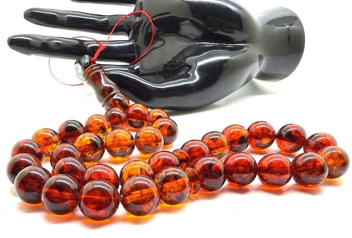 Tesbih misbaha gebedsketting van kralen in cognac -, Antiek en Kunst, Curiosa en Brocante