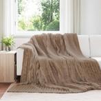 vidaXL Gooi Deken Kameel 270 x 240 cm Fleece, Verzenden, Nieuw, Bruin