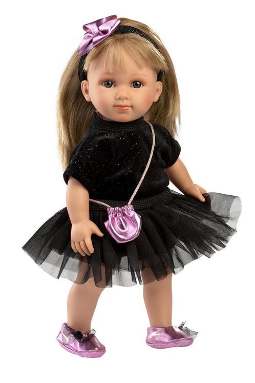 Llorens Pop Elena Met zwart jurkje 35cm (Poppen 33- 36 cm), Kinderen en Baby's, Speelgoed | Poppen, Overige typen, Nieuw, Ophalen of Verzenden