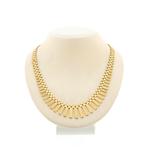 Gouden gematteerde Cleopatra collier | 46 cm, Sieraden, Tassen en Uiterlijk, Kettingen, Ophalen of Verzenden, Gebruikt, Overige kleuren