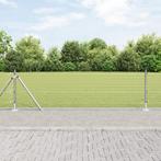 vidaXL Gelaste Draad Schutting met 13 Flanged Palen 0.4x50 m, Verzenden, Nieuw, IJzer