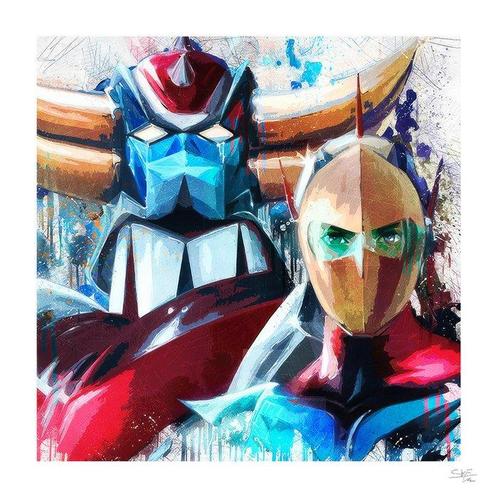 SKE - Goldorak&Actarus Watercolor, Antiek en Kunst, Kunst | Schilderijen | Modern