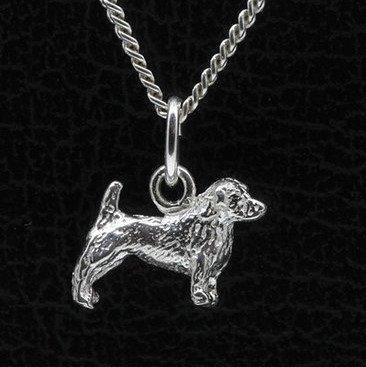 Zilveren Glen of imaal terrier ketting hanger - klein, Sieraden, Tassen en Uiterlijk, Kettinghangers, Verzenden