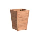 Hardhouten plantenbak Sevilla taps 60x60x85cm - Met bodem, Tuin en Terras, Bloembakken en Plantenbakken, Vierkant, Nieuw, 60 tot 100 cm