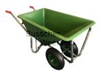 Kruiwagen - Polyester - 160 Liter - Tweewielig - Groen, Tuin en Terras, Kruiwagens, Nieuw, Tweewielig, Ophalen of Verzenden, BWN