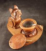Souvenir met hondje - Asbak - Hout
