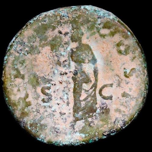 Romeinse Rijk. Aelius (136-138 n.Chr.). Sestertius Rome 137, Postzegels en Munten, Munten | Europa | Niet-Euromunten