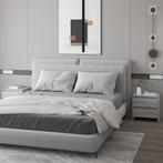 vidaXL Nachtkastjes 2st 45x34,5x44,5cm bewerkt hout grijs, Huis en Inrichting, Slaapkamer | Nachtkastjes, Minder dan 45 cm, Verzenden