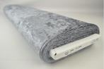 Crushed velvet – Grijs – Velours de panne, 120 cm of meer, Ophalen of Verzenden, Polyester, Grijs