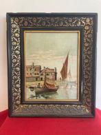 Italiaanse school (XX) - Paesaggio marino con pescatori, Antiek en Kunst, Kunst | Schilderijen | Klassiek