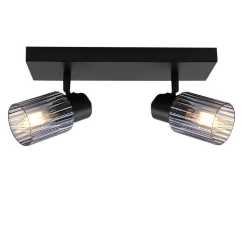 Retro plafondspot grijs, Omer, Huis en Inrichting, Lampen | Plafondlampen, Nieuw, Glas, Ophalen of Verzenden