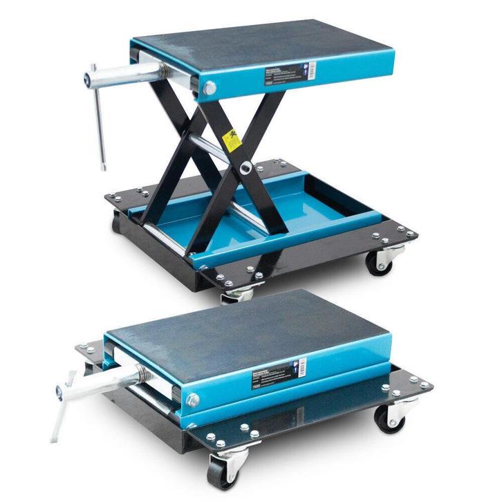 Mechanische Montagekrik / Garagekrik - Max. 500 kg - Blauw, Doe-het-zelf en Verbouw, Gereedschap | Handgereedschap, Nieuw, Ophalen of Verzenden