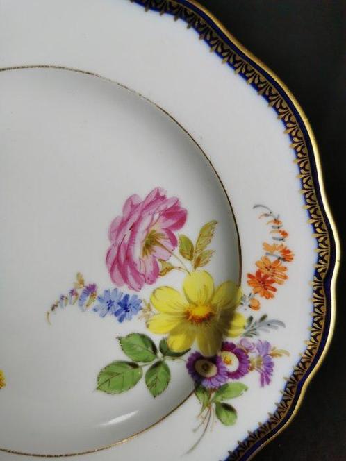 Meissen - A kante blu cobalto e bordo oro - Piatto per pane, Antiek en Kunst, Antiek | Glas en Kristal