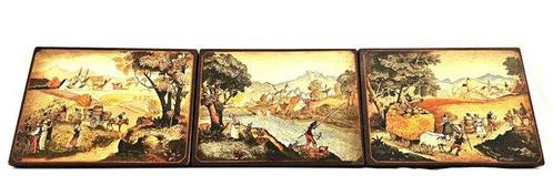 Drieluik - Hout - 1970-1980, Antiek en Kunst, Curiosa en Brocante