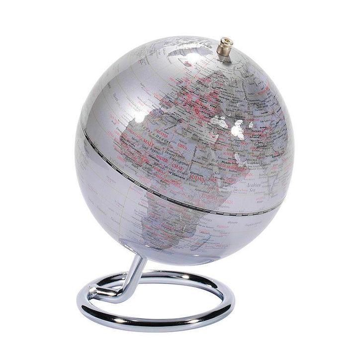 Troika Mini globe Galilei Zilver 13.5cm, Huis en Inrichting, Woonaccessoires | Wereldbollen, Nieuw, Verzenden