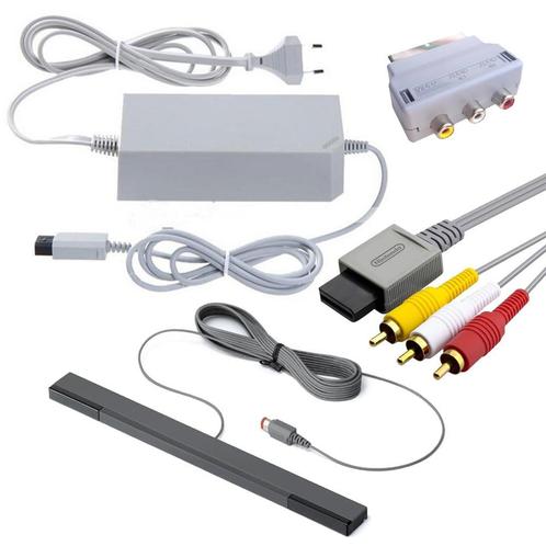 Nintendo Wii Kabelset (AV Kabel, Adapter, Sensorbar en Scart, Spelcomputers en Games, Spelcomputers | Nintendo Consoles | Accessoires