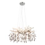 Hanglamp DANNA ø61CM  G9 Chroom 8-Lichts Smoked, Huis en Inrichting, Lampen | Hanglampen, Nieuw, Ophalen of Verzenden, Metaal