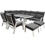 Pacific hoek dining loungeset 9 delig aluminium verstelbaar, Ophalen of Verzenden, Nieuw, Aluminium