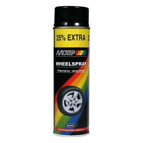 Motip Velgenlak Zwart Glans 500 ml, Doe-het-zelf en Verbouw, Verf, Beits en Lak, Nieuw, Ophalen of Verzenden