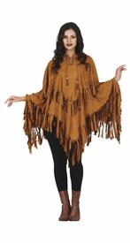 Poncho Dames Bruin M, Kleding | Dames, Verzenden, Nieuw