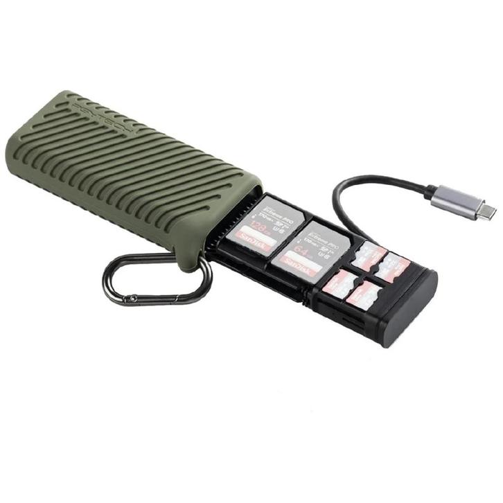 PGYTECH Createmate High-Speed Card Reader Case Green, Audio, Tv en Foto, Fotografie | Geheugenkaarten, Overige typen, Nieuw, Ophalen of Verzenden