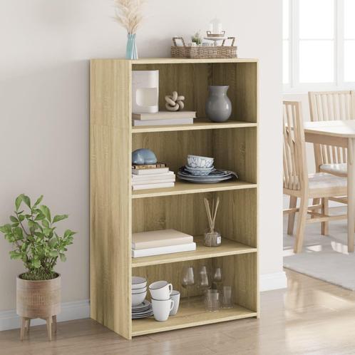 vidaXL buffetkast 70x41x124 cm bewerkt hout sonoma, Huis en Inrichting, Kasten | Buffetkasten, 25 tot 50 cm, Nieuw, Overige houtsoorten