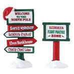 Kerstdorp accessoire | Lemax | North Pole Signs | Santas, Diversen, Kerst, Verzenden, Nieuw