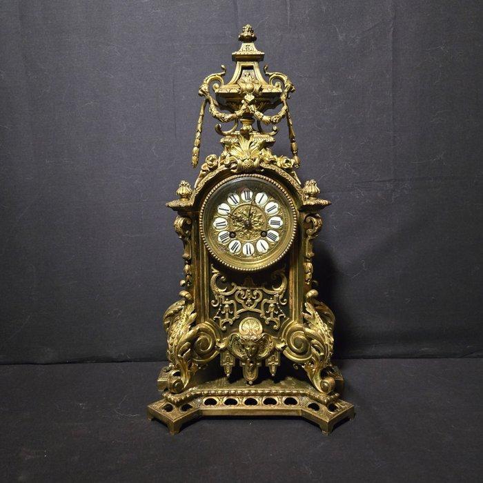 Tafelklok Lodewijk XVI-stijl - Verguld brons - Ca. 1880 -, Antiek en Kunst, Antiek | Klokken