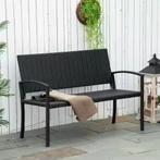 Polyrattan Tuinbank 2-Zits 122 cm – Stalen Frame, Tuin en Terras, Verzenden, Nieuw