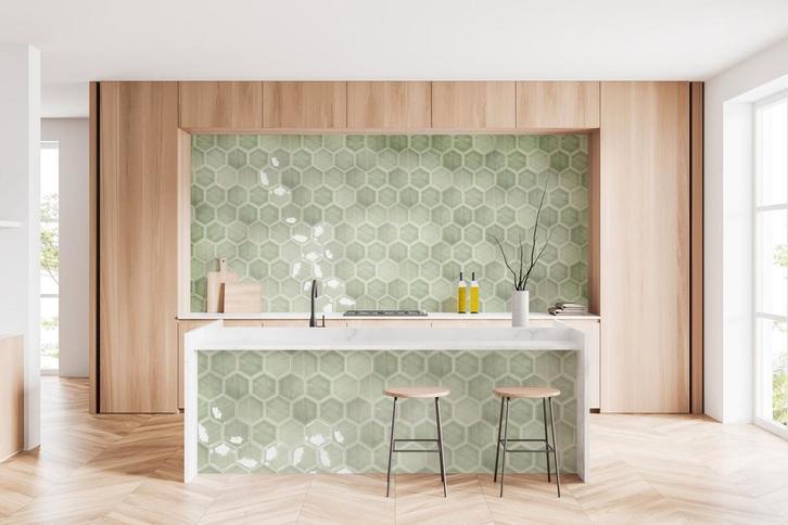 Wandtegel Groen 10,8x12,4cm (Muurtegels, Afbouwmaterialen), Doe-het-zelf en Verbouw, Tegels, Minder dan 20 cm, Minder dan 20 cm