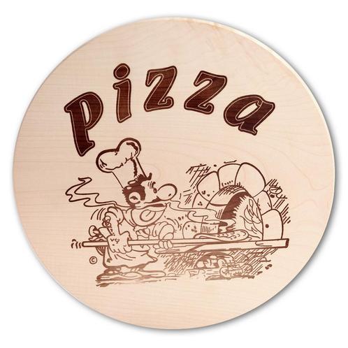 GGM Gastro | Pizzaschaal van esdoornhout - Ø 300mm | 1373 |, Huis en Inrichting, Keuken | Servies, Effen, Nieuw, Kom(men), Verzenden