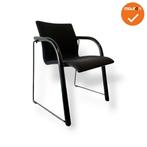Vergaderstoel - Thonet - Zwart - nieuwe zwarte stoffering, Vergader- of Presentatieruimte, Ophalen of Verzenden, Gebruikt, Stoel