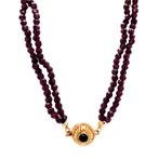 Vintage granaat collier met gouden sluiting 14 krt, Ophalen of Verzenden, Nieuw