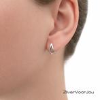 925 zilveren dubbele oorringen met elegante open vorm, Sieraden, Tassen en Uiterlijk, Oorbellen, Verzenden, Nieuw, Zilver