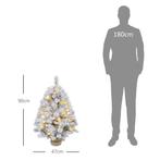 Kerstboom 92 Cm, LED-verlichting, Sneeuwtakken, Dennenappels, Diversen, Verzenden, Nieuw