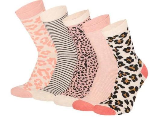 Meisjes sok met dierenprint 5-pack roze €7,95, Kinderen en Baby's, Kinderkleding | Kinder-kledingpakketten, Nieuw, Verzenden