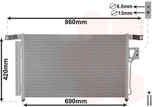 LUCHTCONDENSATOR VOOR HYUNDAI SANTAFE 2007-2009 976062B000, Auto-onderdelen, Airco en Verwarming, Nieuw, Ophalen of Verzenden