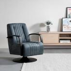 Leren draaifauteuil Galaxy - Kenia Denim, Nieuw, Ophalen of Verzenden, 50 tot 75 cm, Leer
