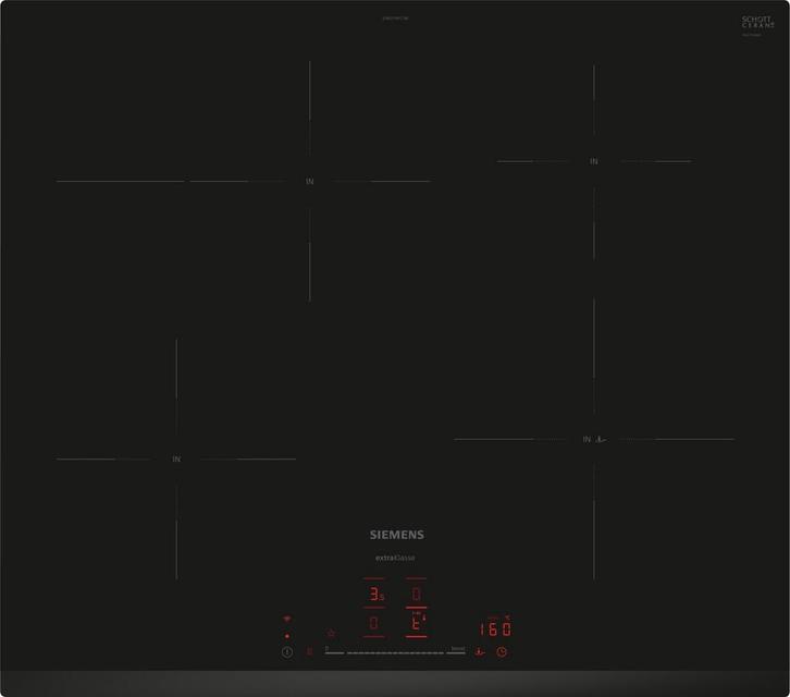 Siemens EH631HFC1M inbouw inductie kookplaat - 60 cm, Witgoed en Apparatuur, Kookplaten, Inbouw, 4 kookzones, Energieklasse A of zuiniger