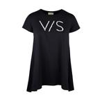 Verysimple • zwart t-shirt met v/s • M (IT44), Kleding | Dames, Tops, Nieuw, Verysimple, Maat 38/40 (M), Zwart