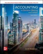 Accounting For Decision Making And Control, 9781260565478, Zo goed als nieuw, Studieboeken, Verzenden