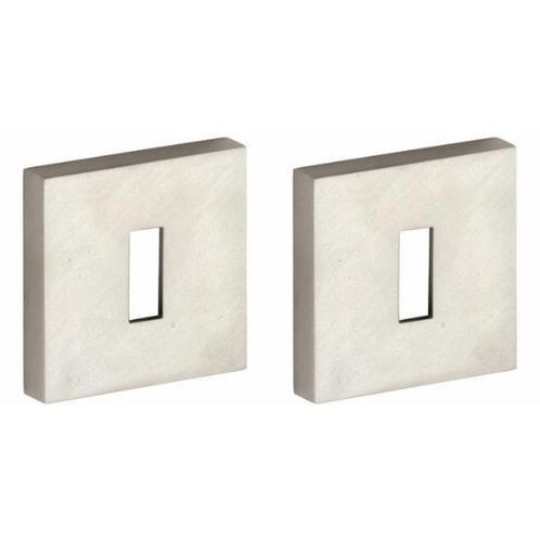 Set van twee sleutelplaatjes Model 06 mat nikkel ongelakt, Doe-het-zelf en Verbouw, Hang- en Sluitwerk, Verzenden
